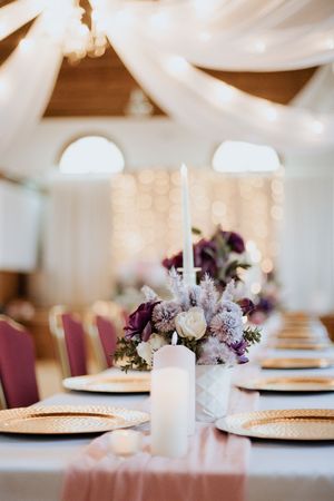 Romantic pink and red wedding decor at Mountain Rose Lodge, Moncton wedding photography, editorial wedding photography luxury wedding
