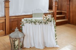officiant signing of the papers wedding ceremony decor photo at Mountain Rose Lodge in Moncton New Brunswick, wedding photography