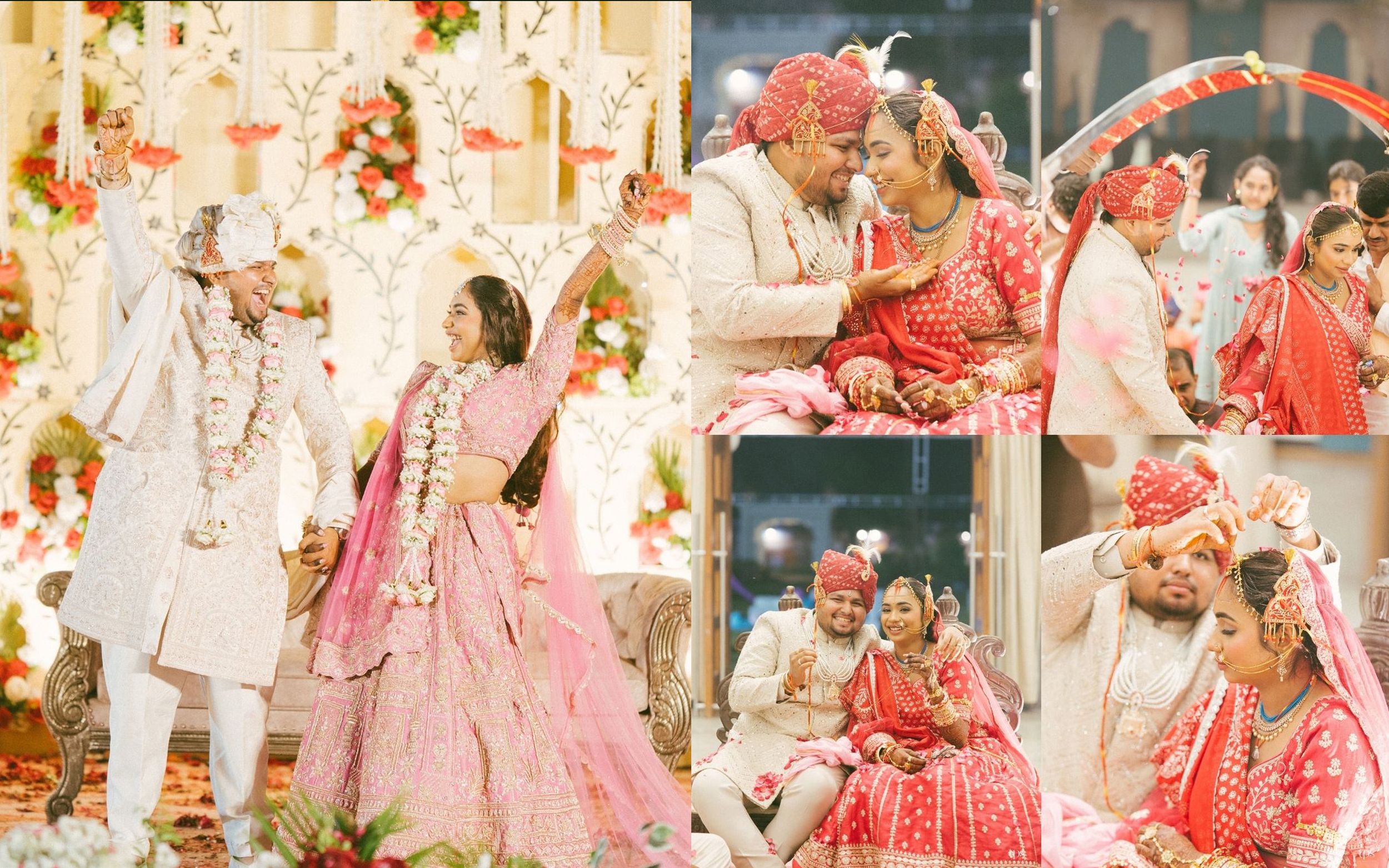 Indian wedding dancers in colorful lehengas performing cultural ceremonies, captured by a professional wedding photographer in Mumbai.