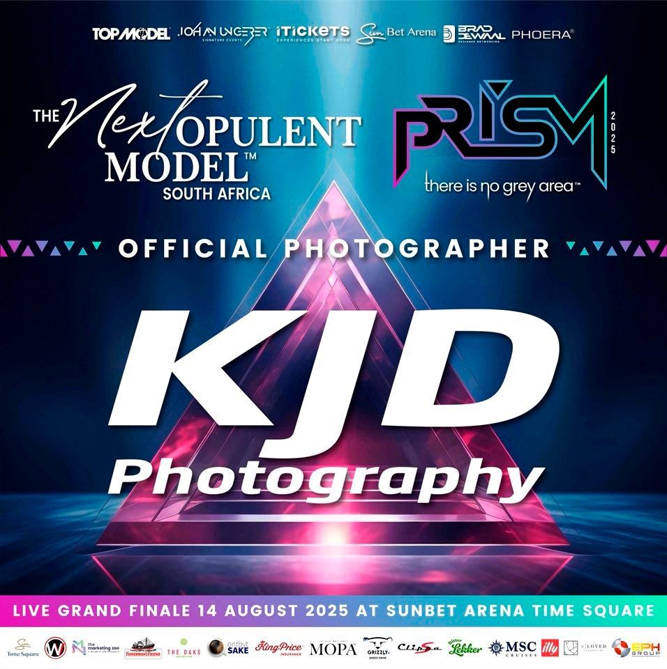 Professional event photography poster designs featuring blue gradients and modern typography for upcoming shows.