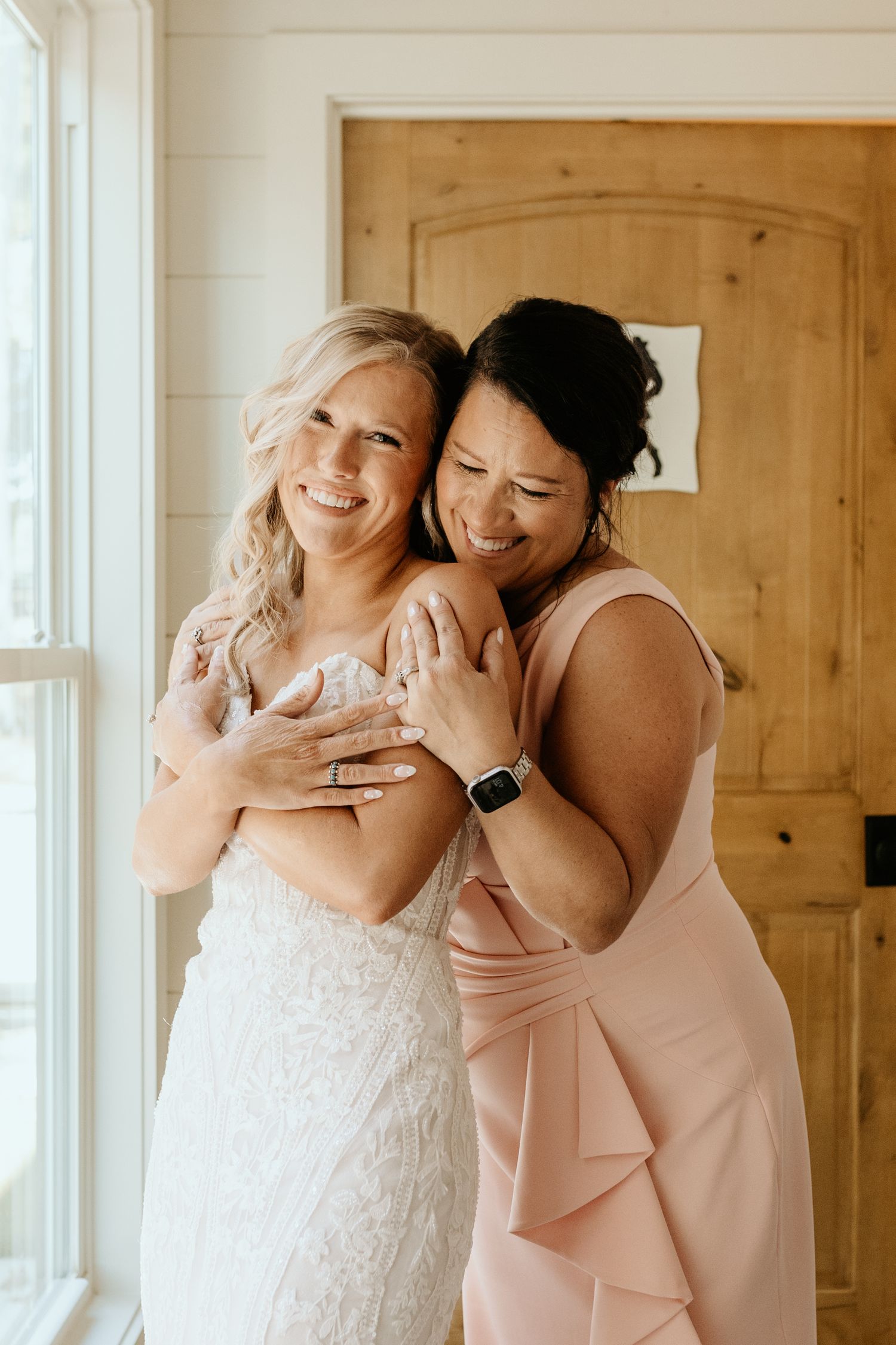 Photograph of getting ready at a wedding in Senoia, Georgia