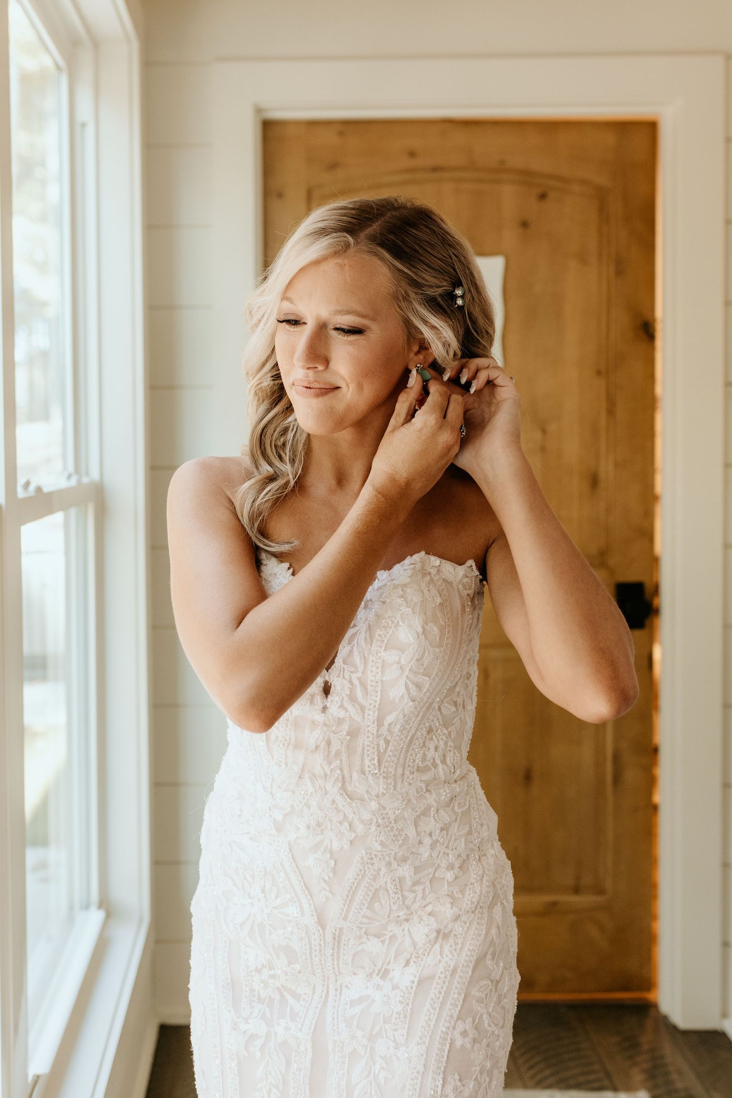 Photograph of a bride at a wedding in Senoia, Georgia