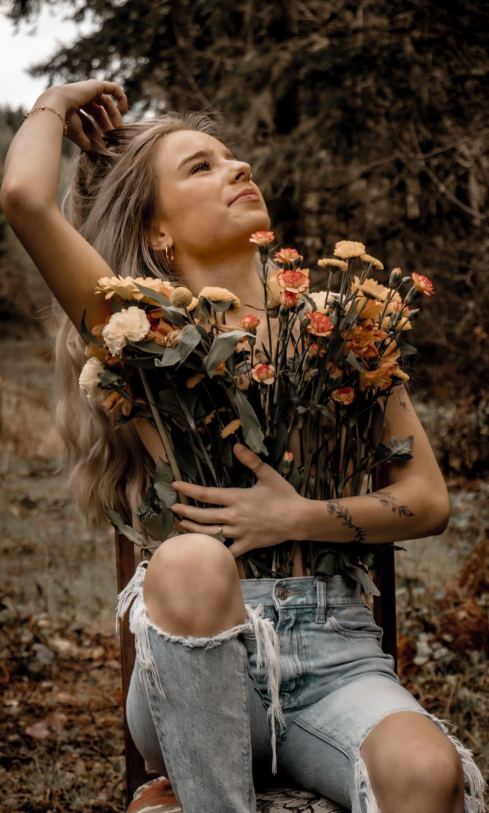 theme, flower top, portrait
