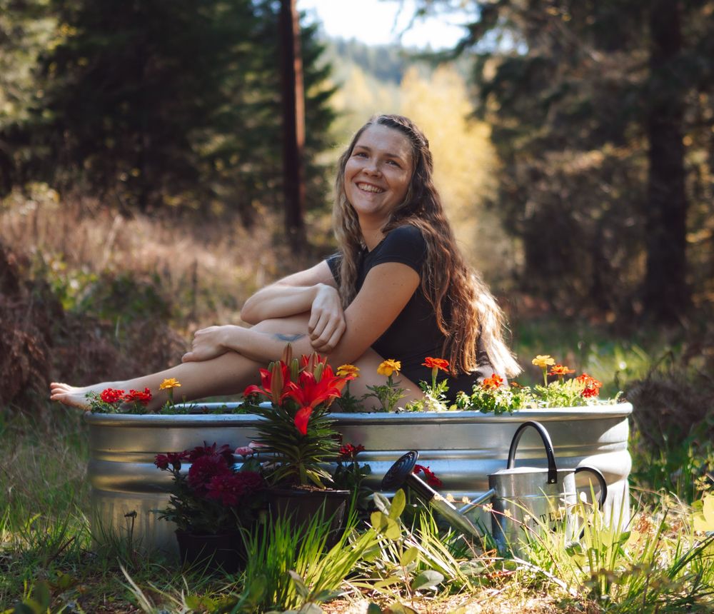 theme, floral, portrait