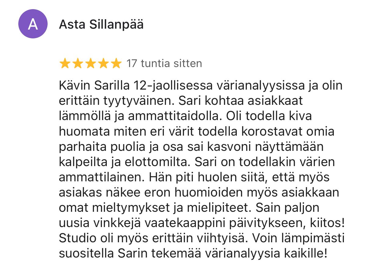 Paras Värianalyysi Helsinki