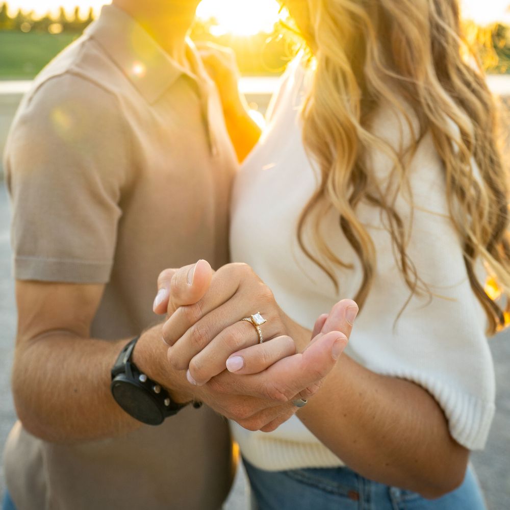 Wedding ring engagement photo