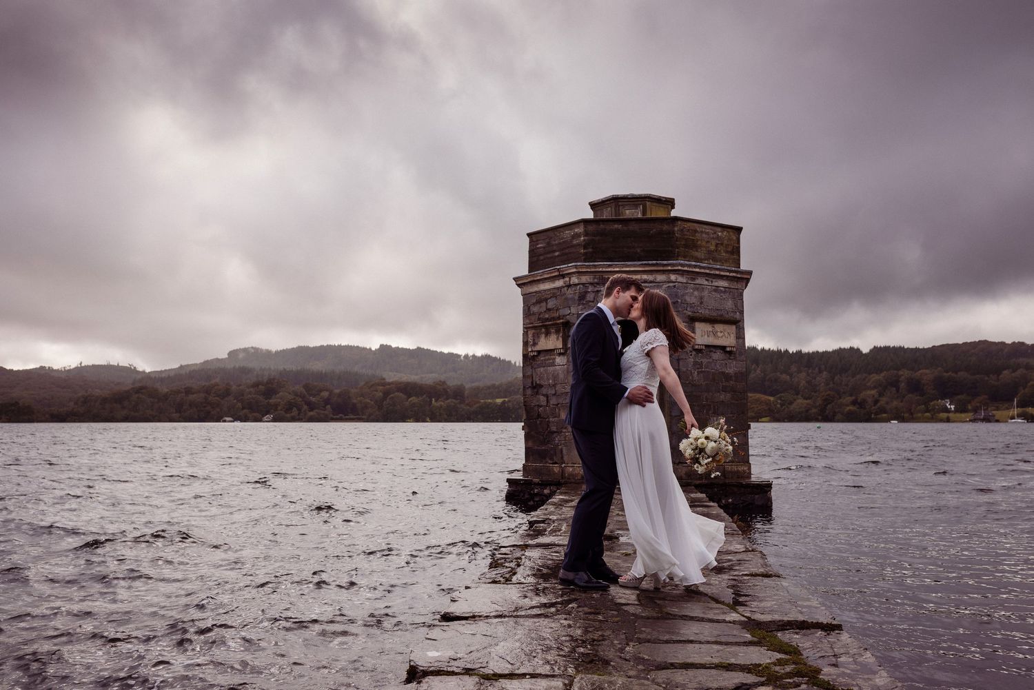 Intimate wedding photography at Storrs Hall Windermere