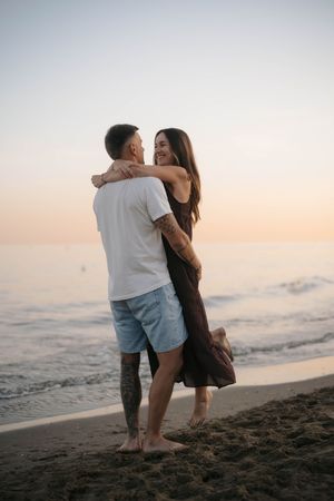 Spaß beim Shooting am Strand