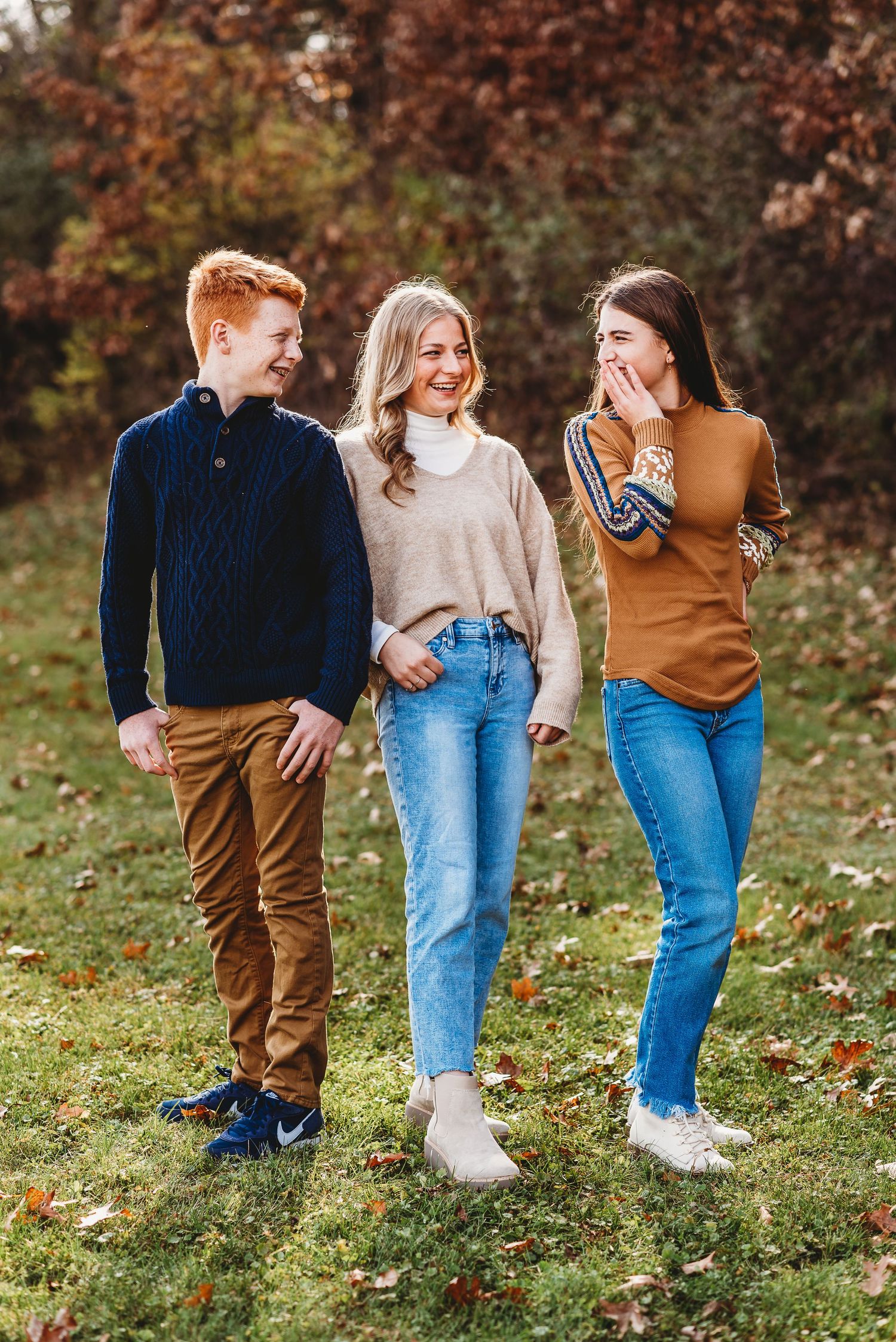 Family portrait photos in the fall in Sparta, WI