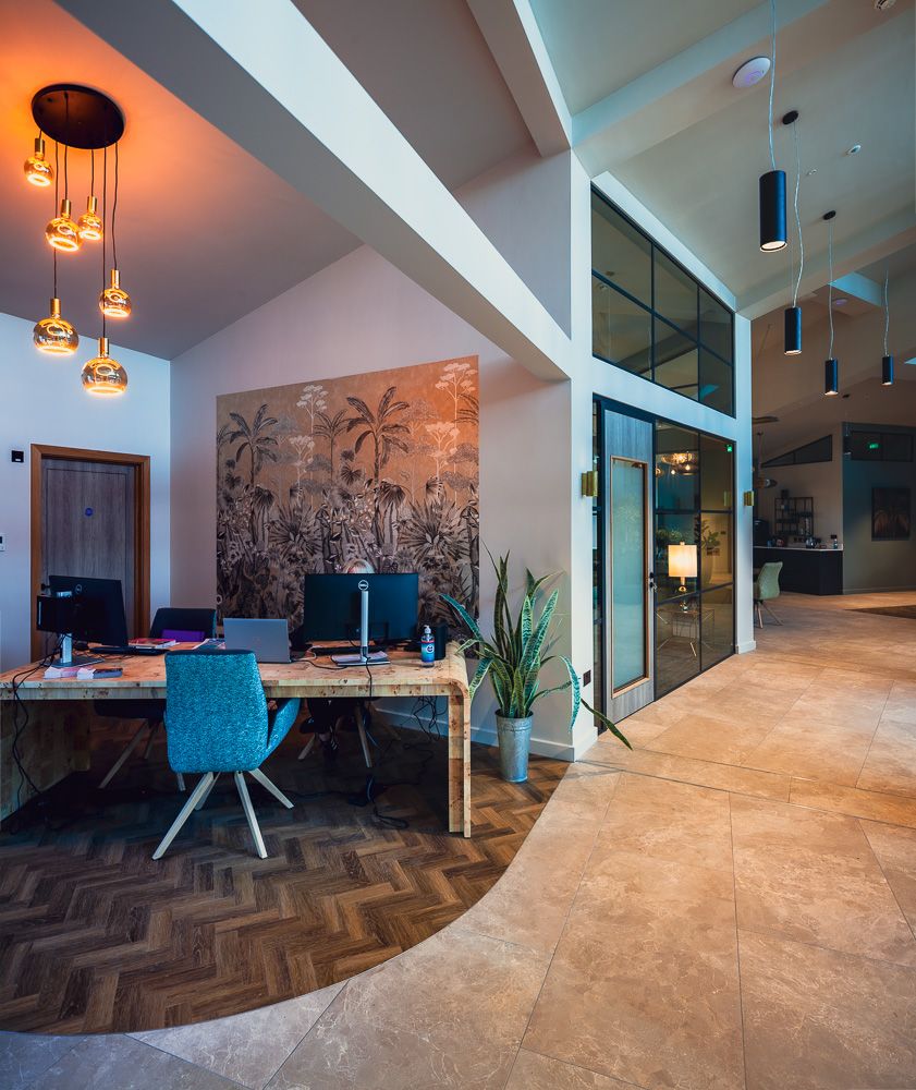 Architectural photograph of Manin Cancer Care Centre reception area on the Isle of Man