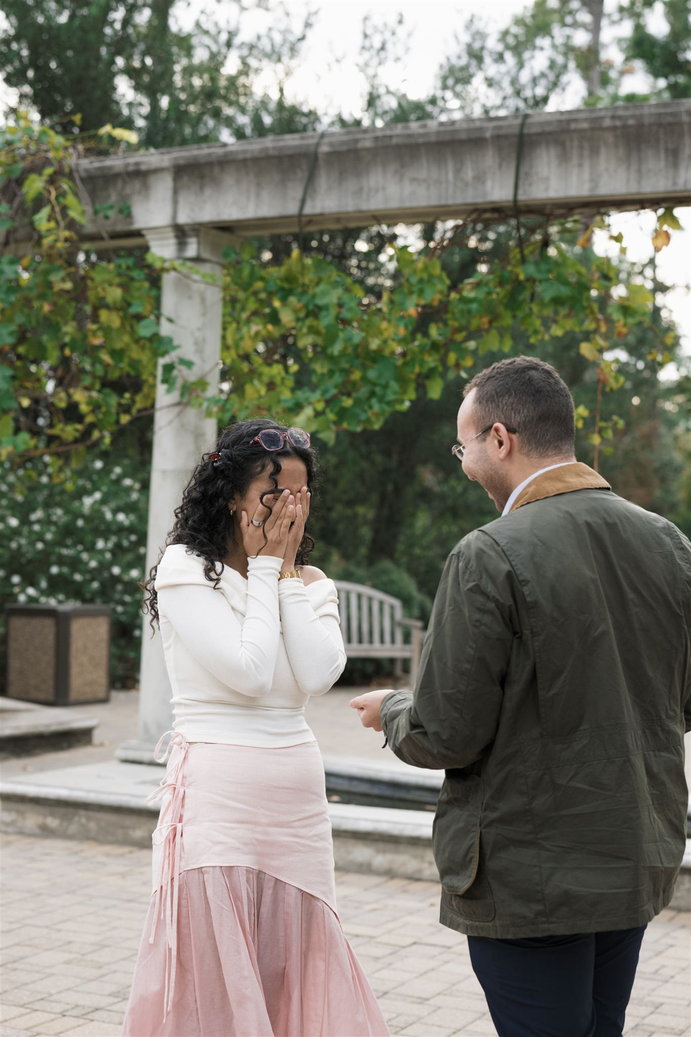 Surprise proposal session at Mercer Botanic Garden in Spring Texas
