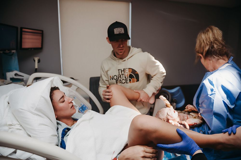 Giving birth at the Nacogdoches Medical Center in East Texas.