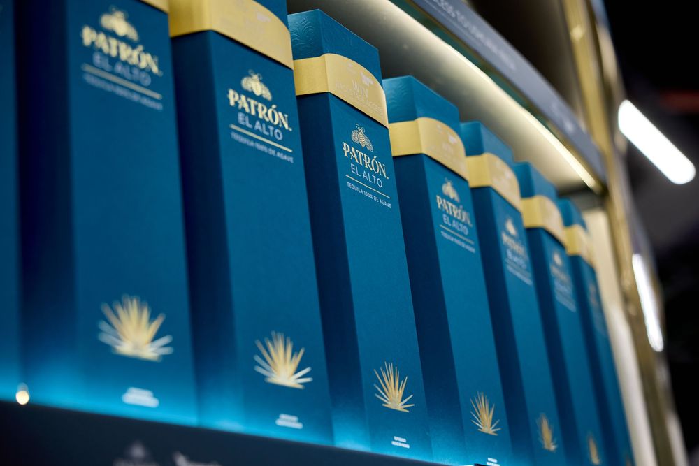 Travel retail airport promotion photography for Patron Tequila in Spain at Ibiza Airport Avolta duty free store