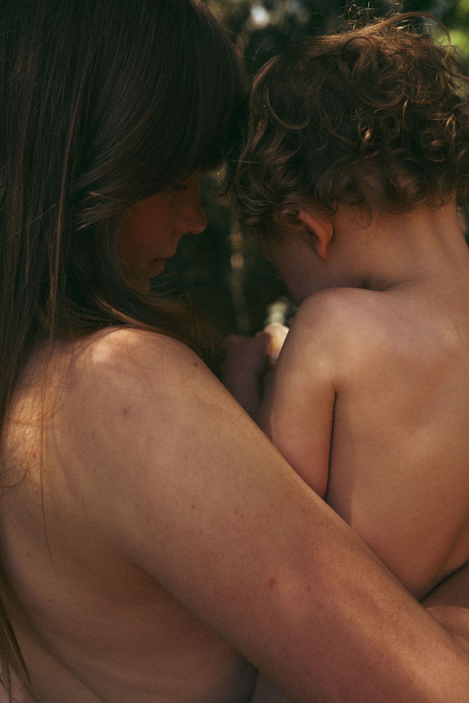 Close-up artistic photograph showing connection and intimacy.