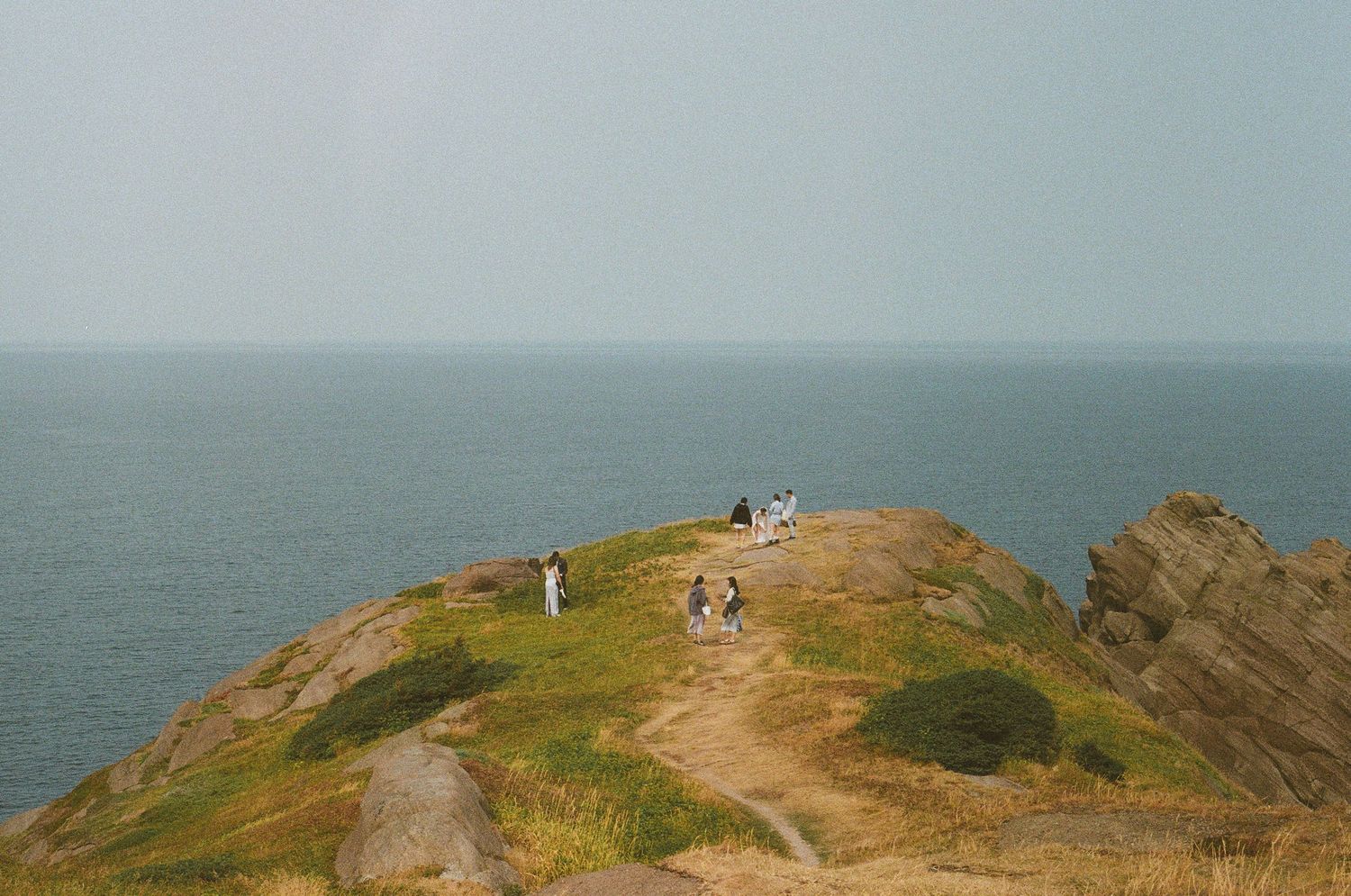 Film Photograph of an Elopement at Torbay Point St. John's Newfoundland by Documentary Wedding and Lifestyle Photographer Kaitlyn Yvette