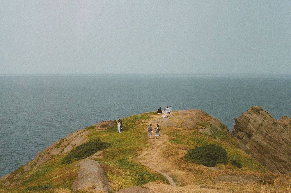 Film Photograph of an Elopement at Torbay Point St. John's Newfoundland by Documentary Wedding and Lifestyle Photographer Kaitlyn Yvette