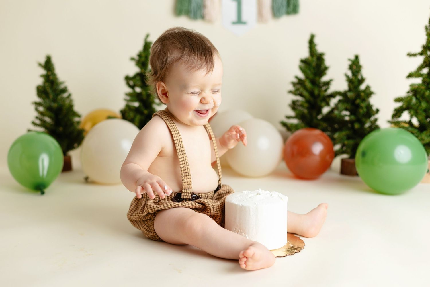 He was one year old during his smash the cake session. Greenville SC newborn photographer, Easley SC newborn photographer