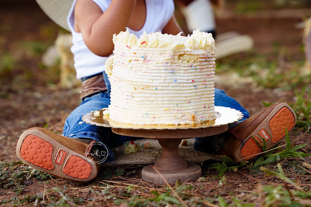 midland tx cake smash photographer photographers midland tx first birthday session cake smash session charro cowboy cake smash session