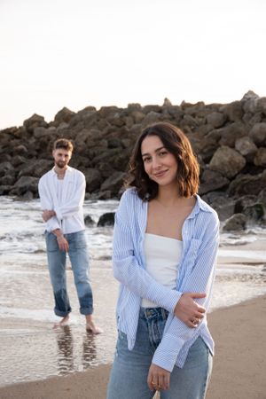 beach couple session