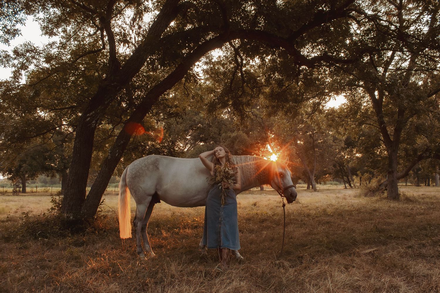 Graduation photos with a girls horse