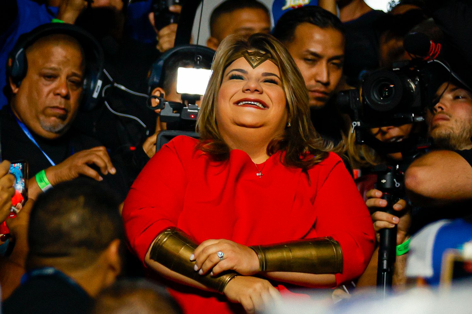 Jenniffer González makes her first appearance at the General Assembly of the Partido Nuevo Progresista of Puerto Rico.