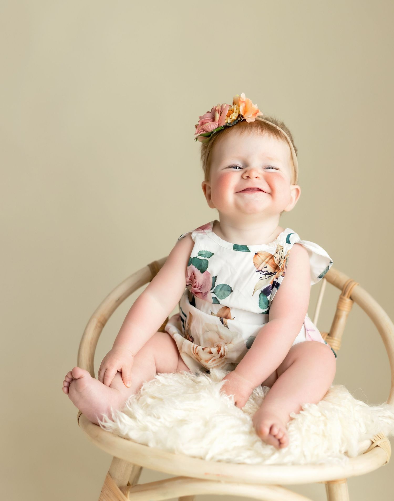 a little girl with a grin. Greenville sc newborn photographer, Easley sc newborn photographer, Upstate sc newborn photographer