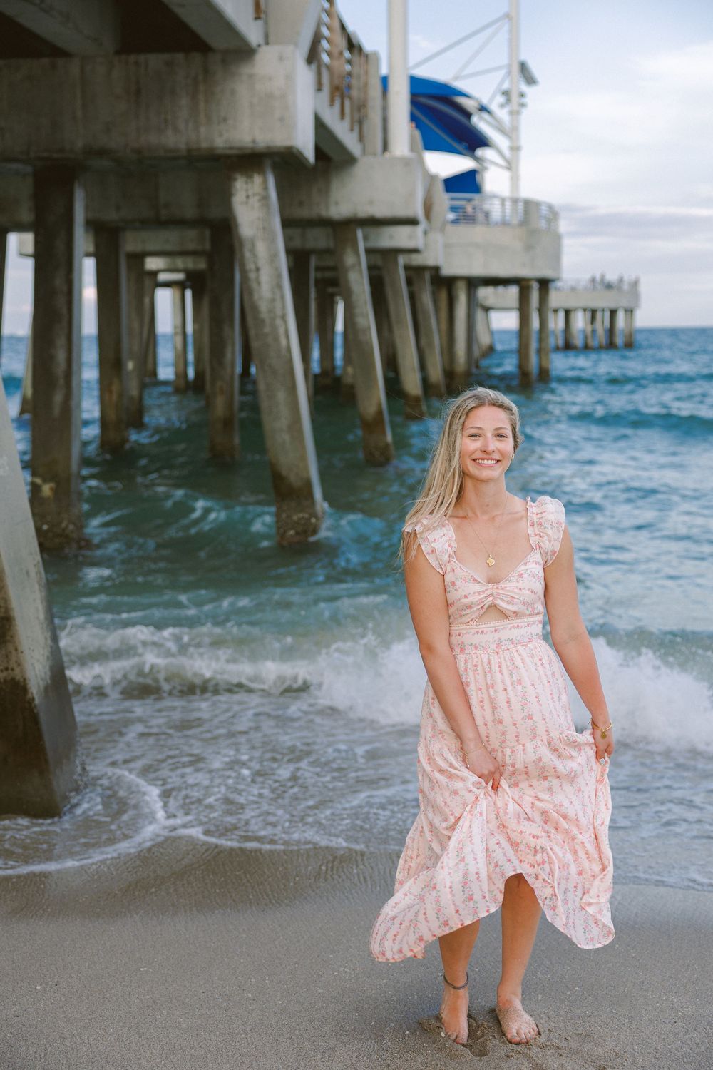 Senior Portrait at Pompano Pier and beach