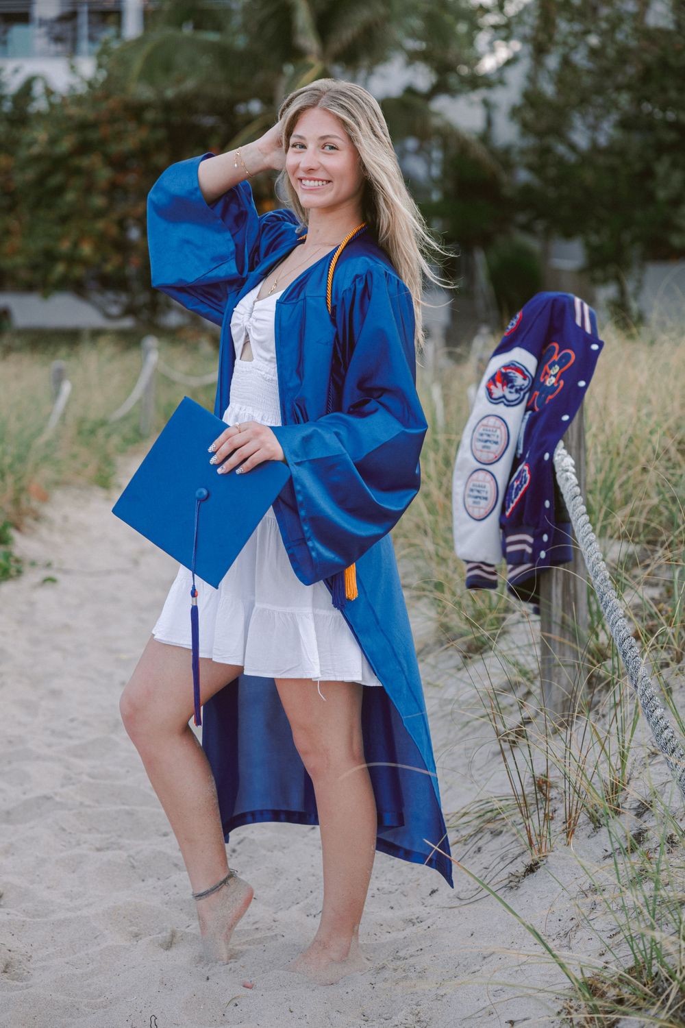 Cap and Gown Senior Portrait at Pompano beach