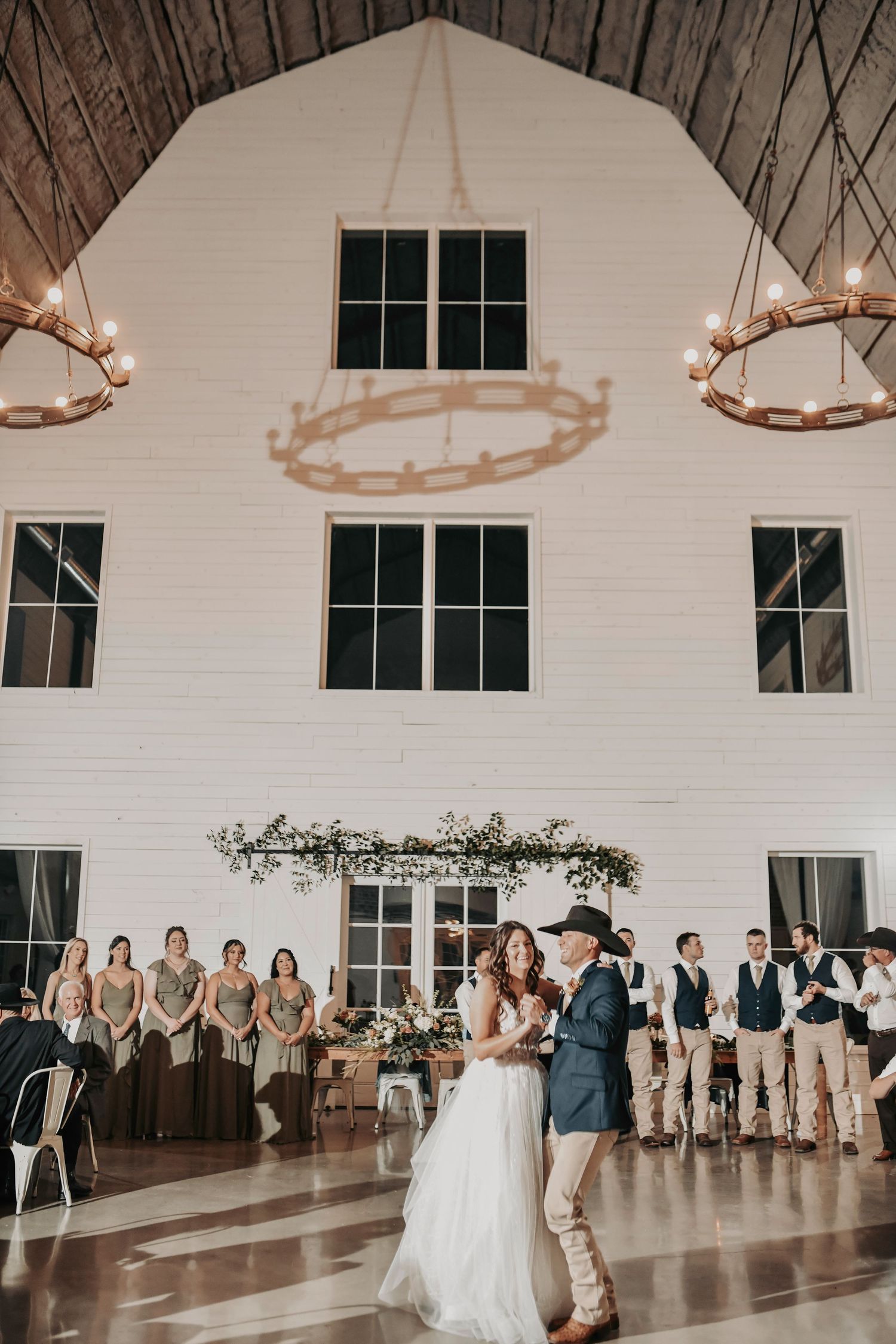 Wedding dance floor at The Barn at Paradise barn venue