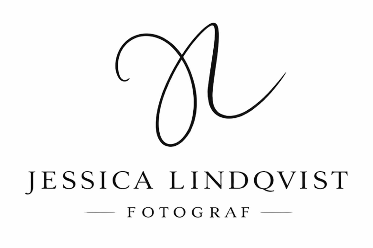 Fotograf Jessica Lindqvist logotyp - initialer och företagsnamn.