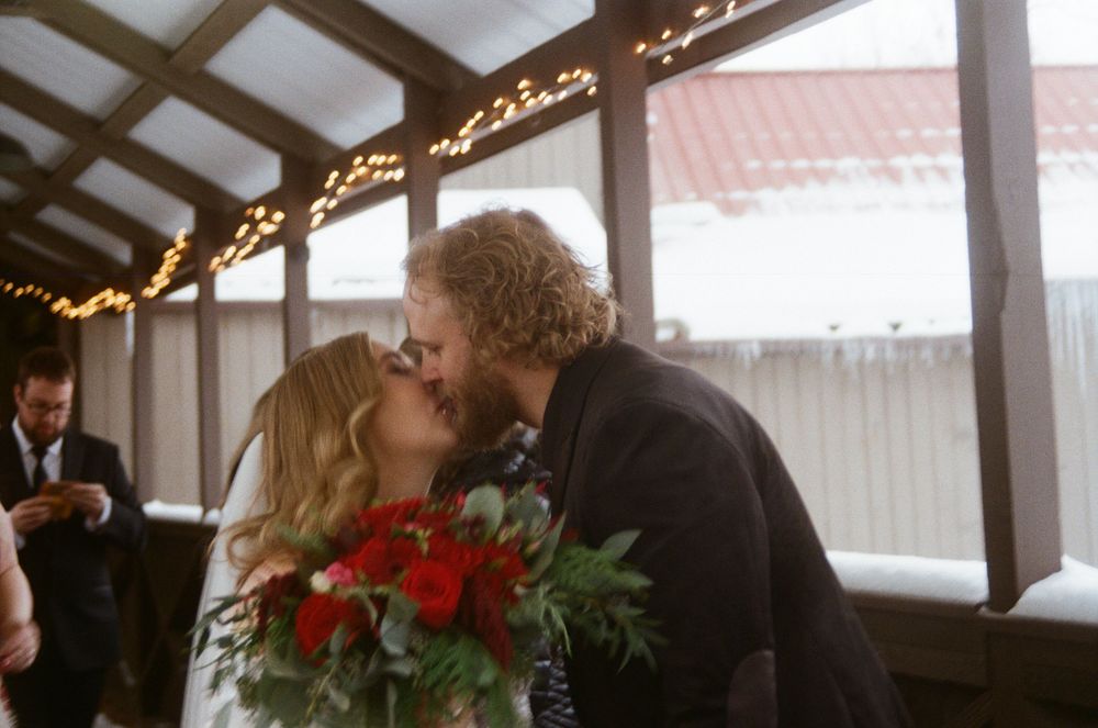 35mm Film Winter Wedding by Megan Bucci Photography