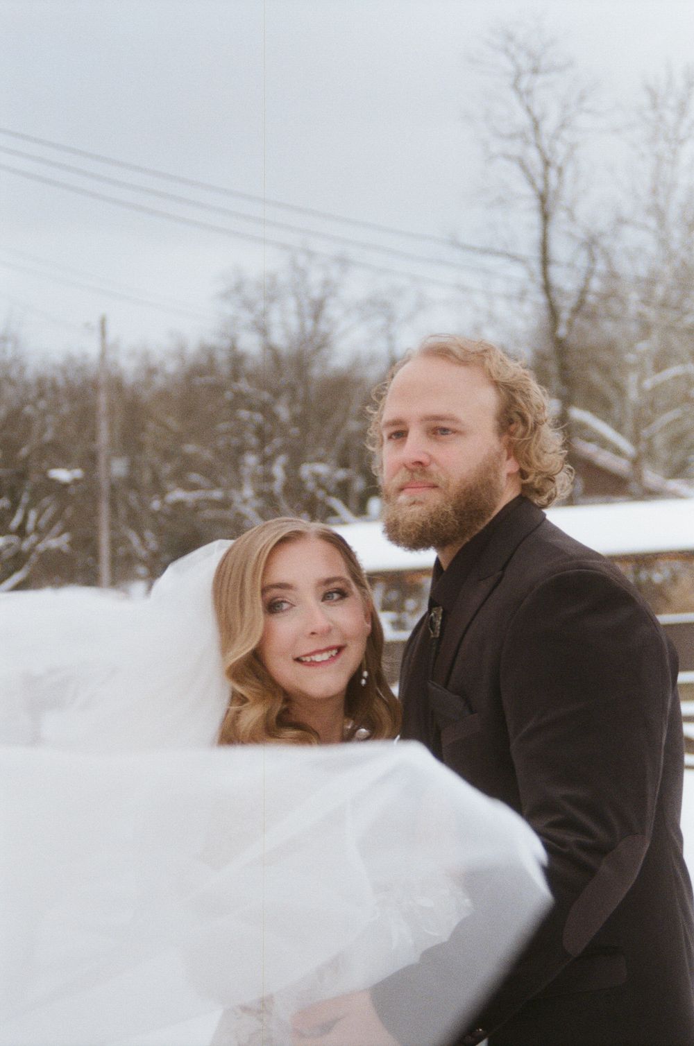35mm Film Winter Wedding by Megan Bucci Photography