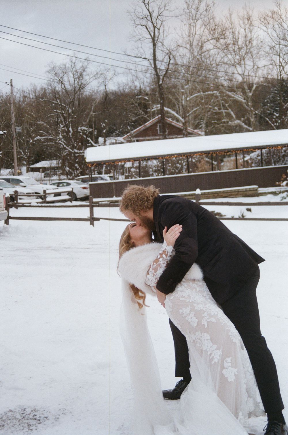 35mm Film Winter Wedding by Megan Bucci Photography