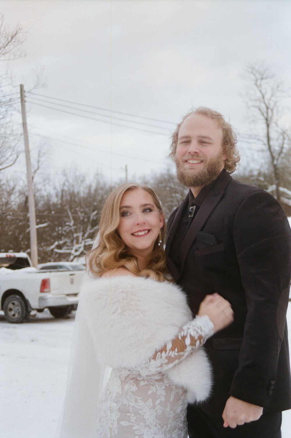 35mm Film Winter Wedding by Megan Bucci Photography