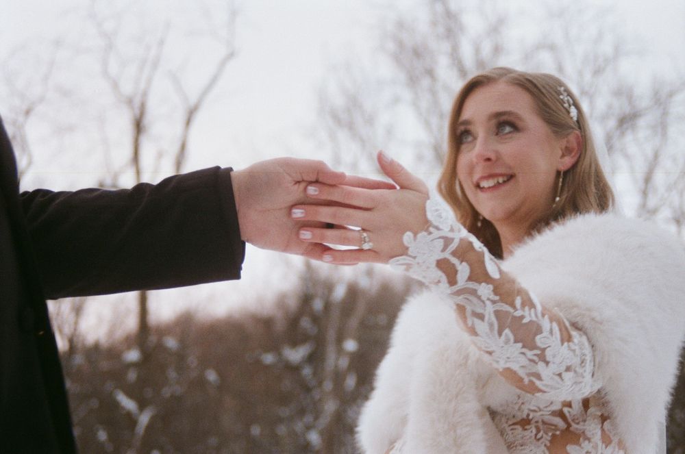35mm Film Winter Wedding by Megan Bucci Photography