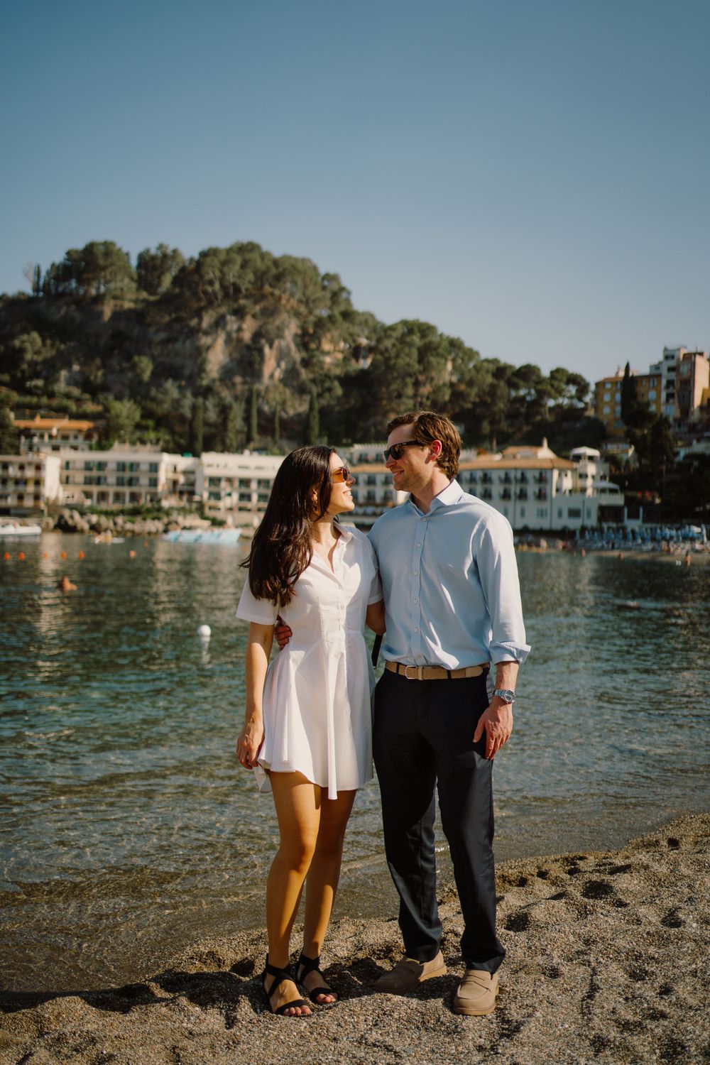 Mazzarò Bay with Villa Sant'Andrea in Taormina, a place where to propose in Sicily