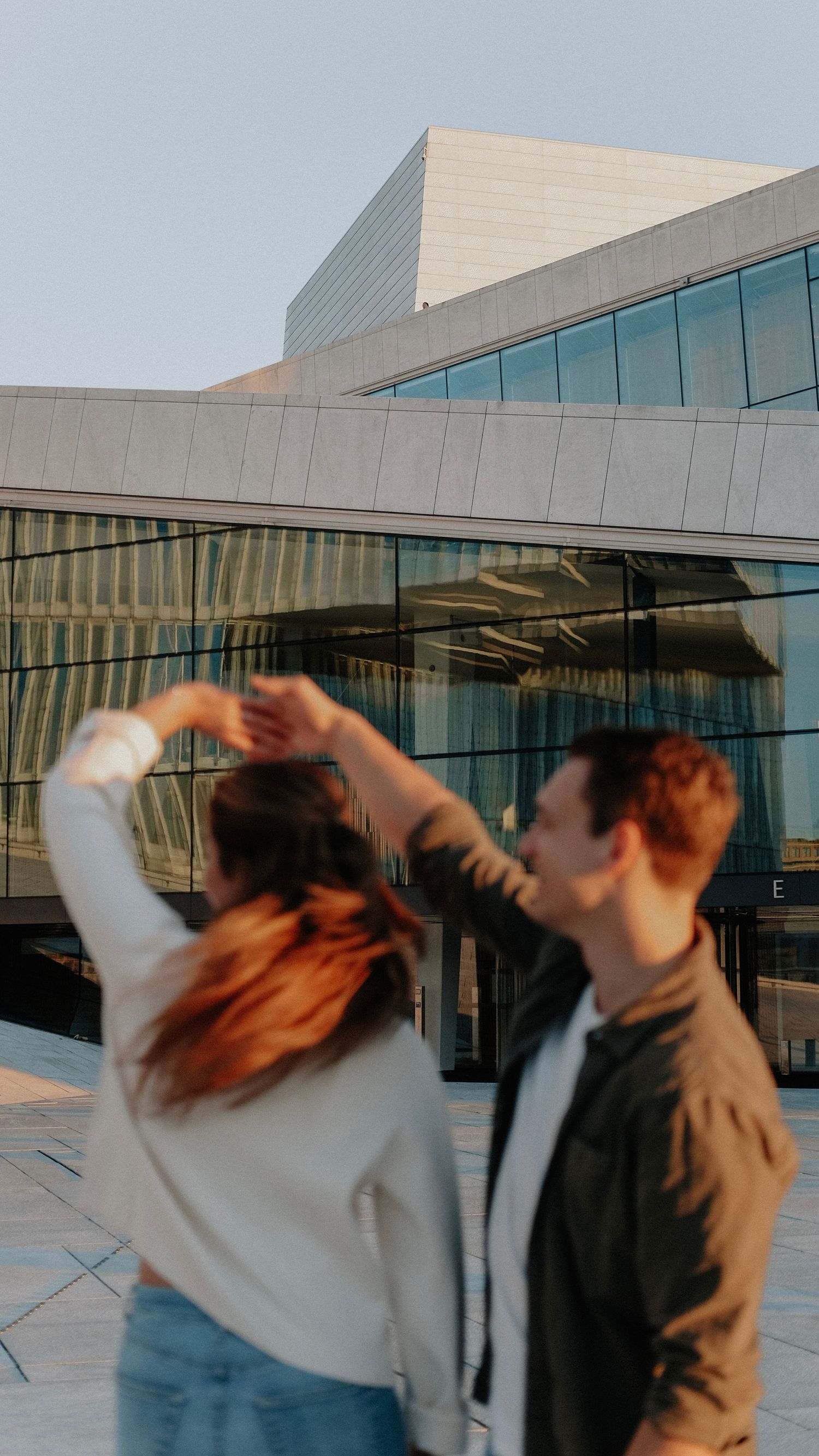 Engagement photos at the Oslo Opera House