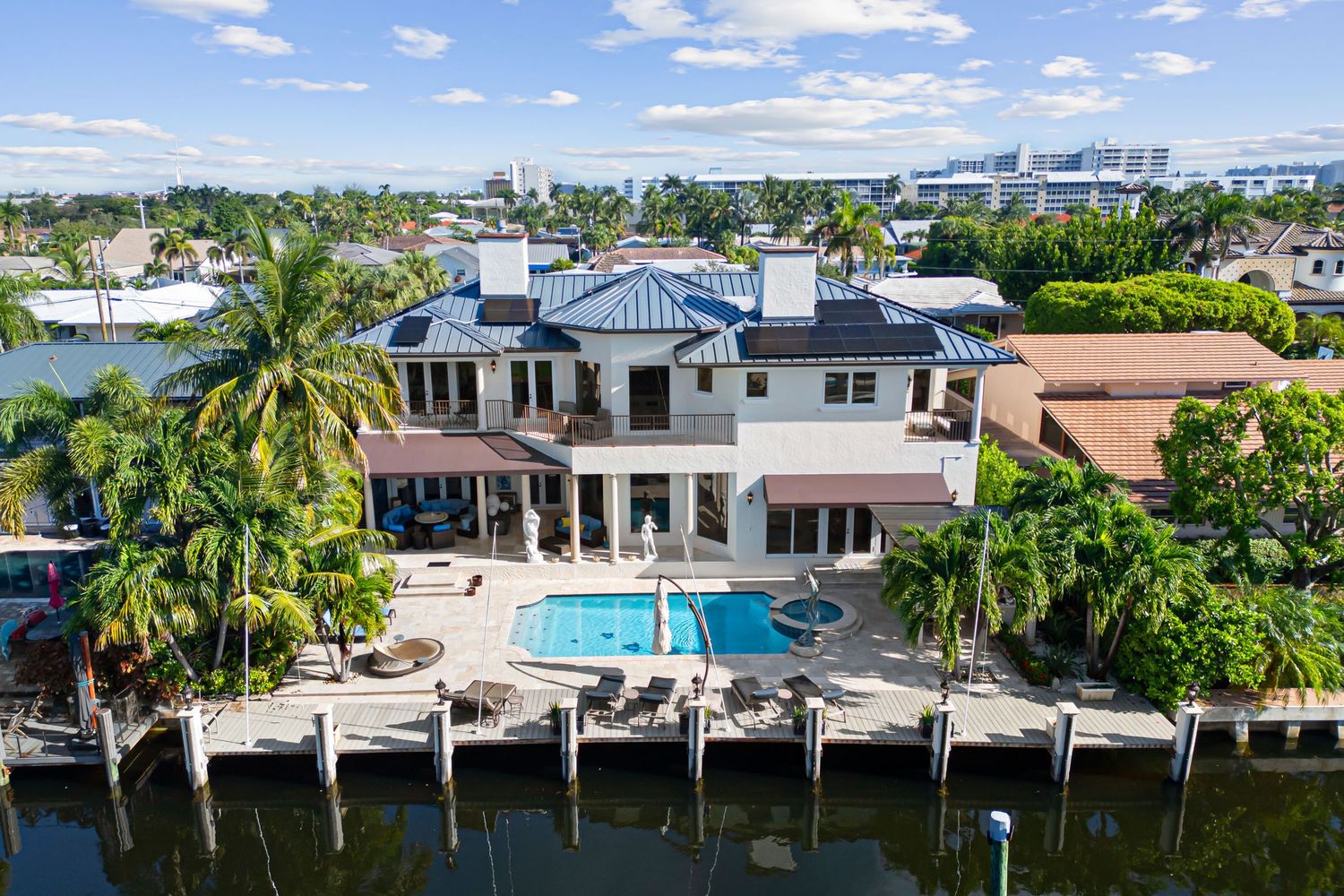 Stunning drone photography for this property in Fort Lauderdale Palm Beach County South Florida Drone photography for real estate listings