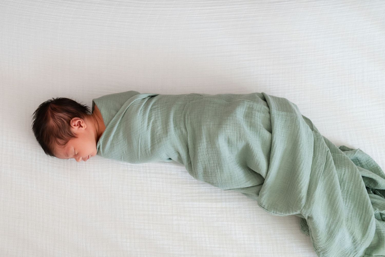 Series of soft mint-colored images showing peaceful moments of rest.