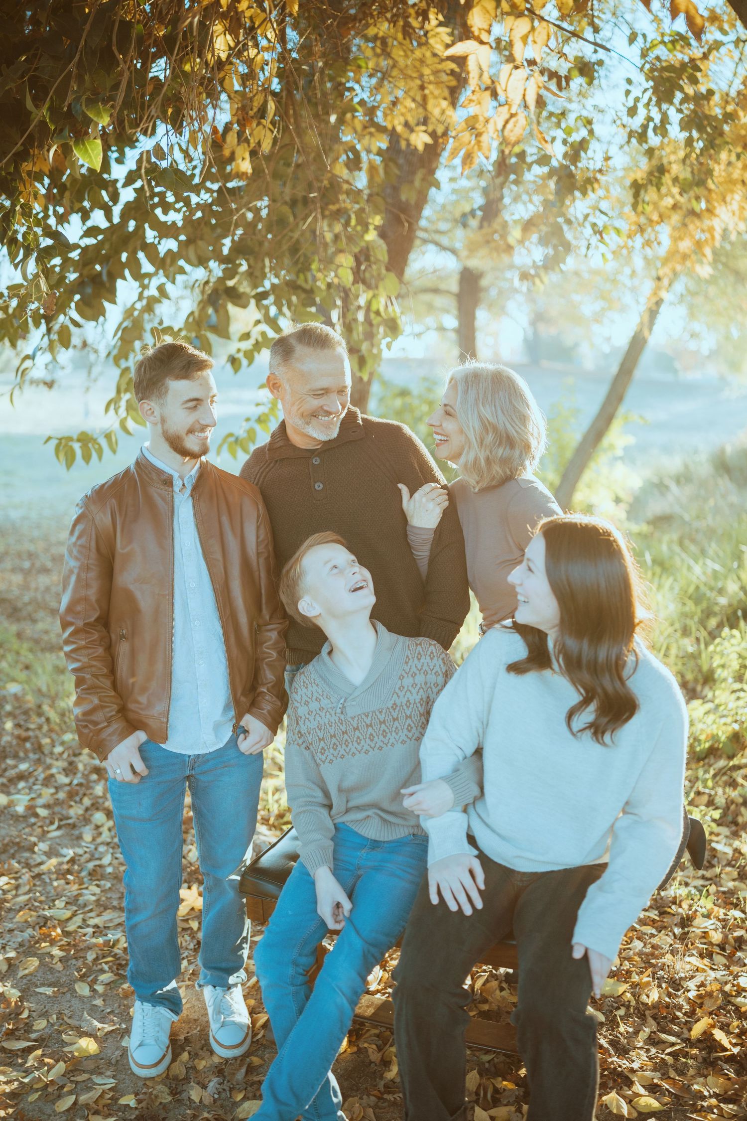 golden hour sun flare Woodward park family session
