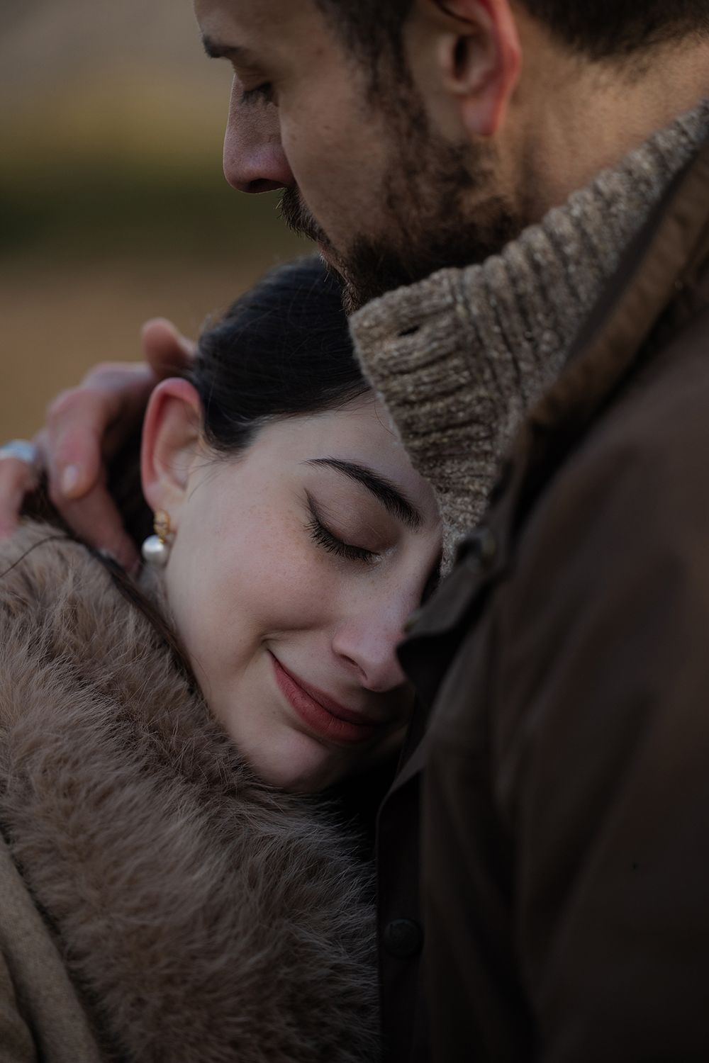 Romantic sunset photos at Lough Inagh Valley during winter proposal