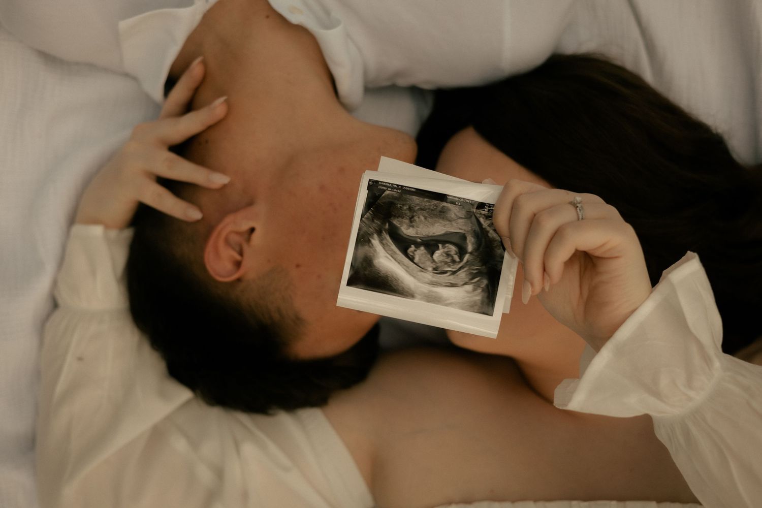 New Bern NC pregnancy announcement in the woods.