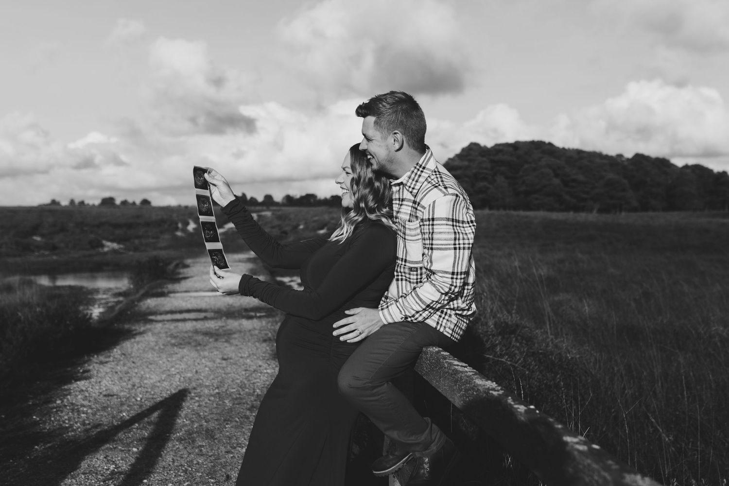 Expecting couple in the New Forest.