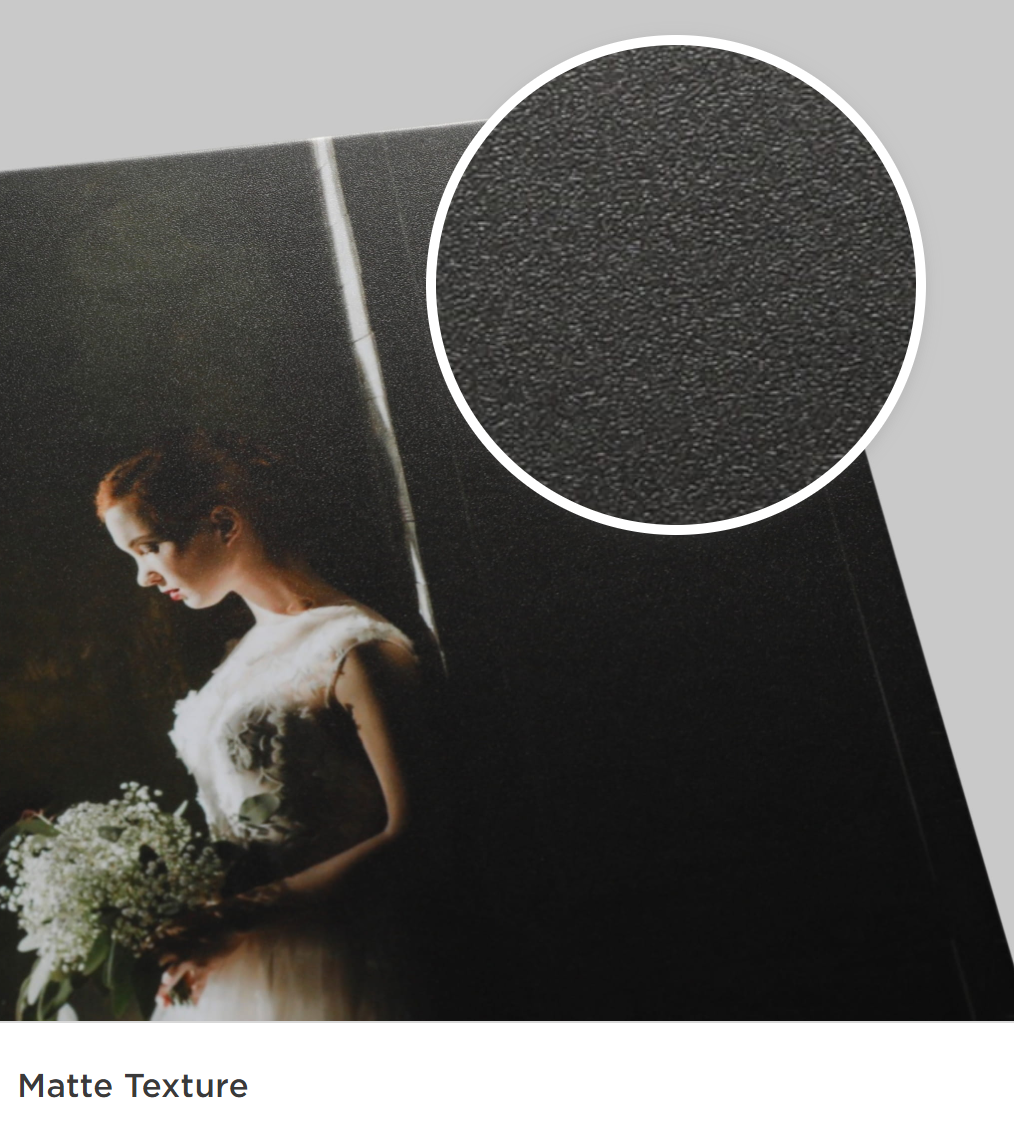 this is a sample of our matte textured album pages