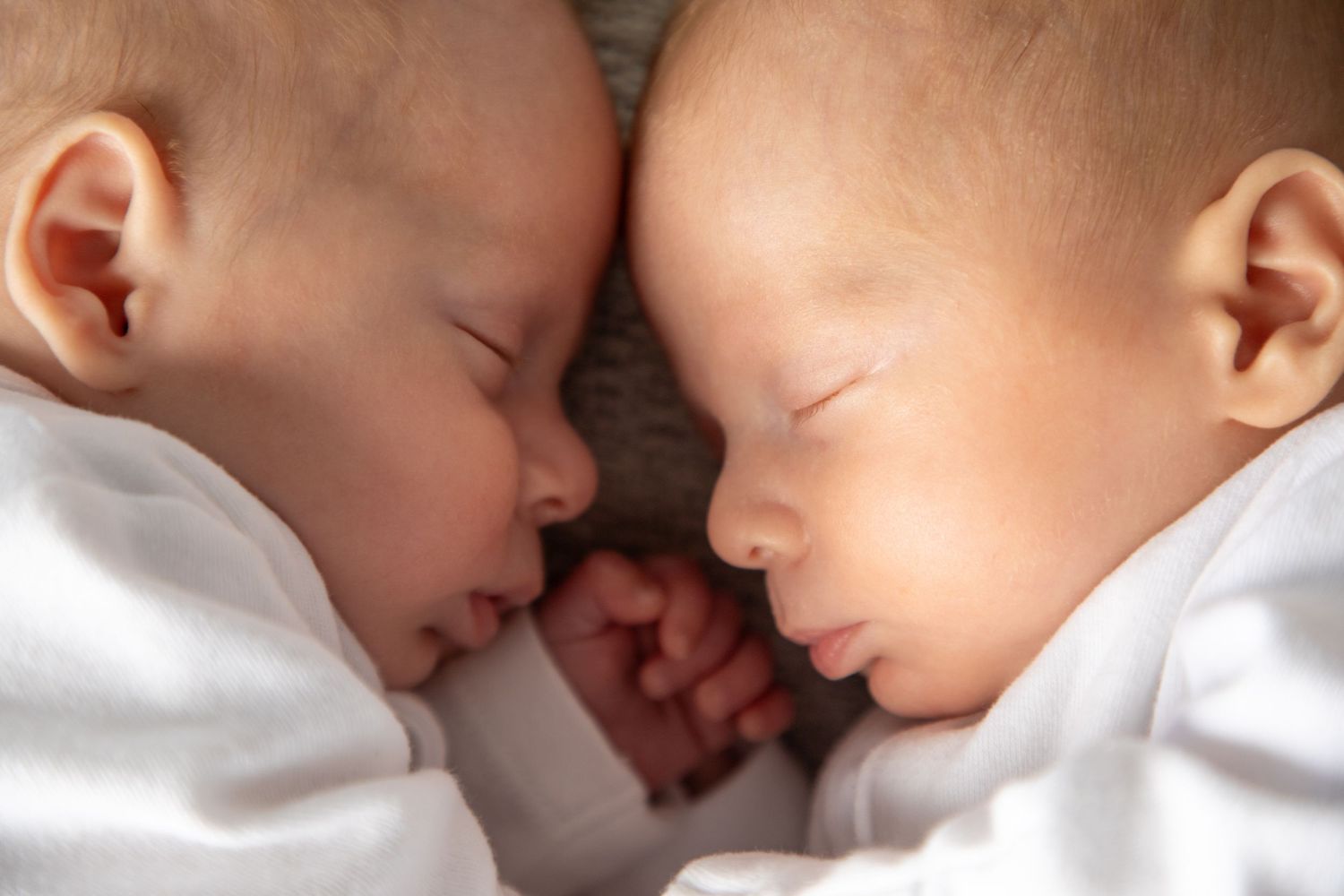 professional photo of newborn twins in Benfleet studio