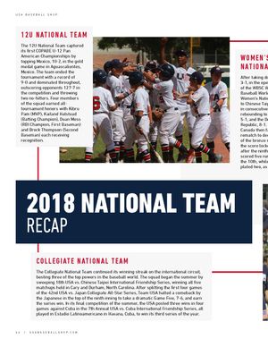 USA Baseball 12U National Team players competing in international tournament during 2018 season recap.