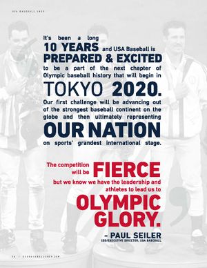 USA Baseball Tokyo 2020 Olympic preparation announcement by Paul Seiler, Senior Executive Director.