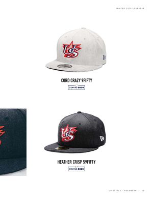 Cord Crazy 9Fifty and Heather Crisp 59Fifty USA Baseball New Era caps in cream and dark grey, coming soon.