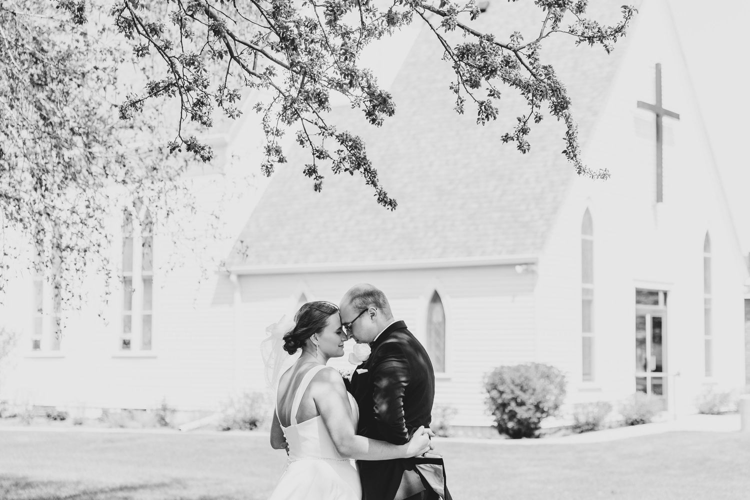 Bride and Groom before wedding in Hatton, North Dakota