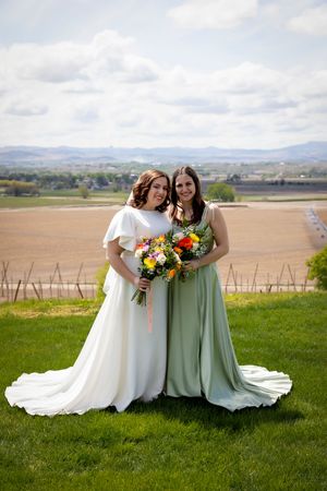 Bride with maid of honor